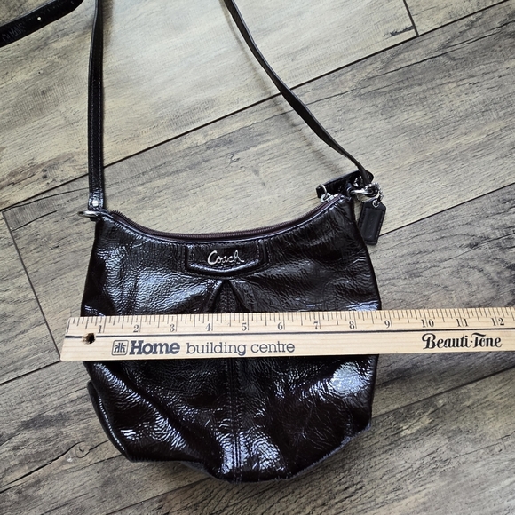Coach Y2k Vintage Ashley Brown Patent Leather Crossbody Bag - Picture 11 of 14